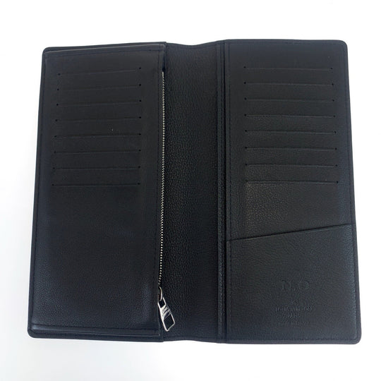 LOUIS VUITTON Long Wallet Purse M58192 leather Noir black black Long Wallet Purse Long wallet billfold Taurillon Clemence Leather Portefeuille Braza mens Used Authentic
