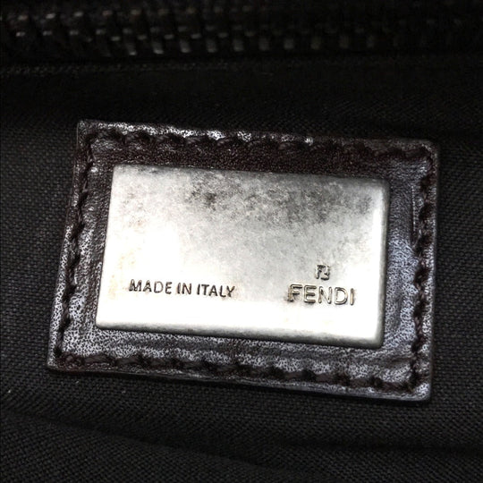 FENDI Shoulder Bag 8BT161 fur Dark brown Fur bag Peekaboo Women Used Authentic