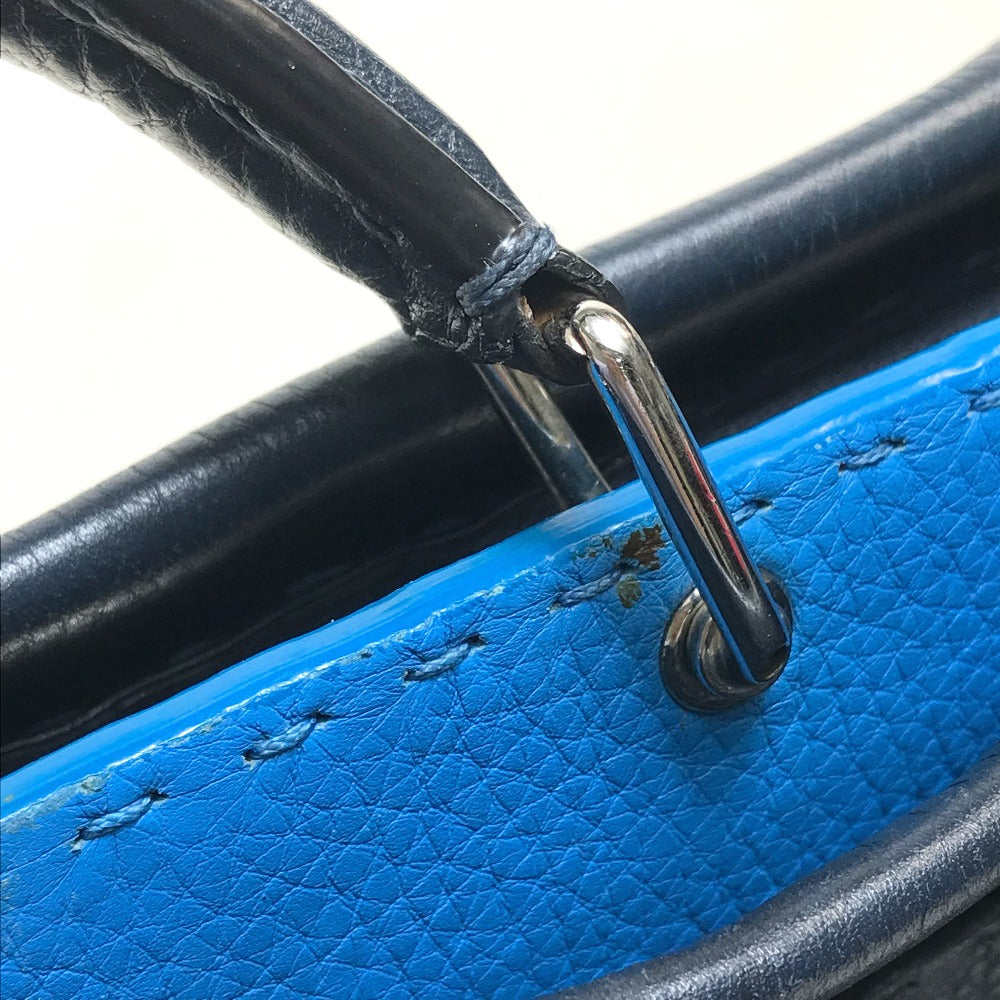FENDI Business bag 7VA388 leather Navy x blue Celeria Peekaboo mens Used Authentic