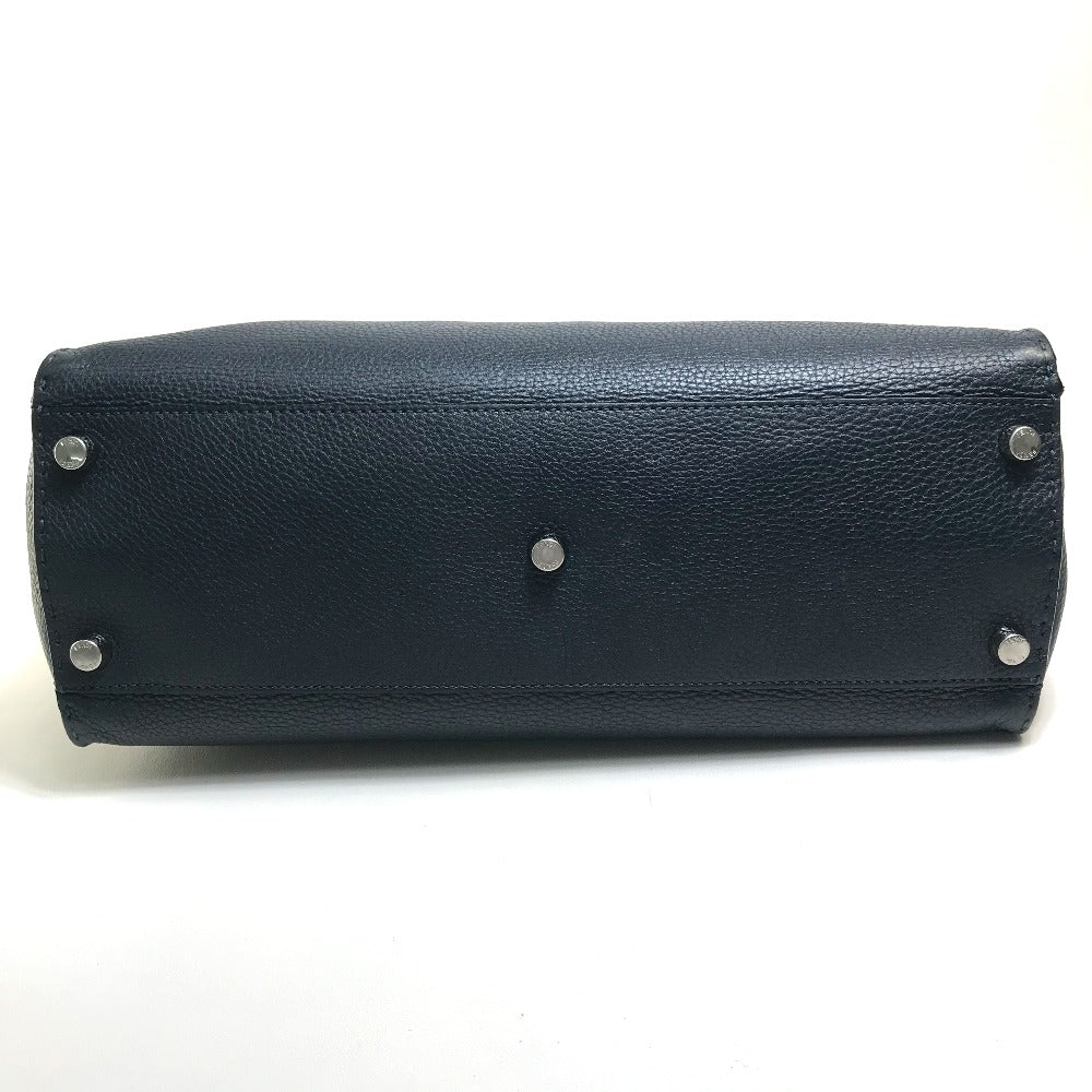 FENDI Business bag 7VA388 leather Navy x blue Celeria Peekaboo mens Used Authentic