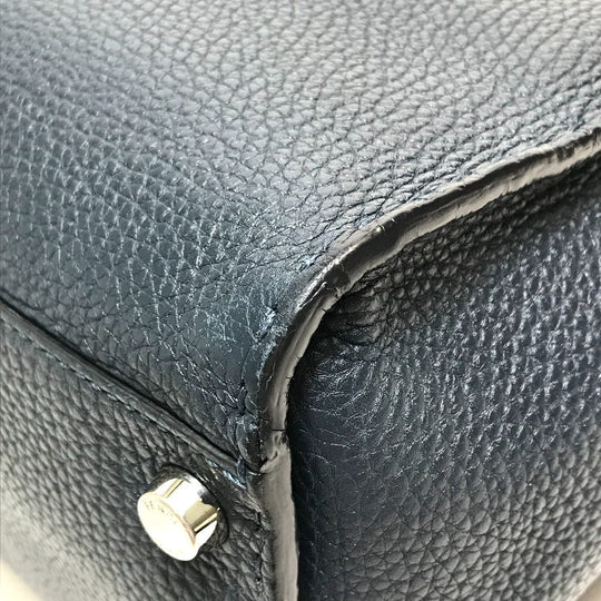FENDI Business bag 7VA388 leather Navy x blue Celeria Peekaboo mens Used Authentic