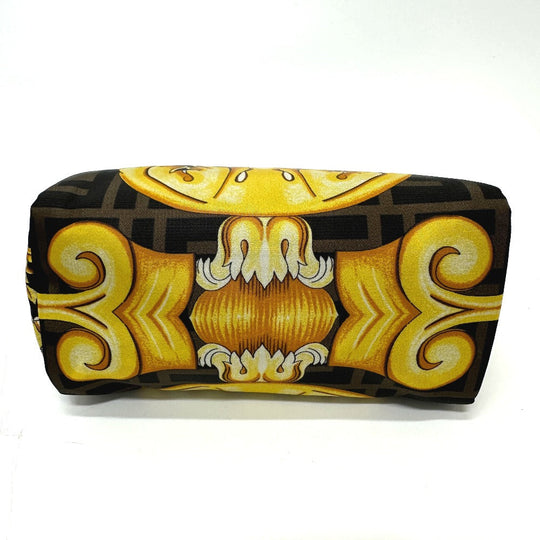 FENDI Pouch 8N0172 Nylon Brown Versace VERSACE collaboration Fendace FENDACE Women Used Authentic