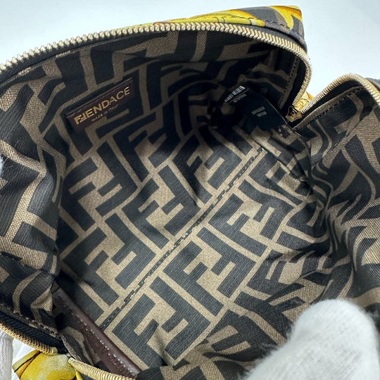 FENDI Pouch 8N0172 Nylon Brown Versace VERSACE collaboration Fendace FENDACE Women Used Authentic
