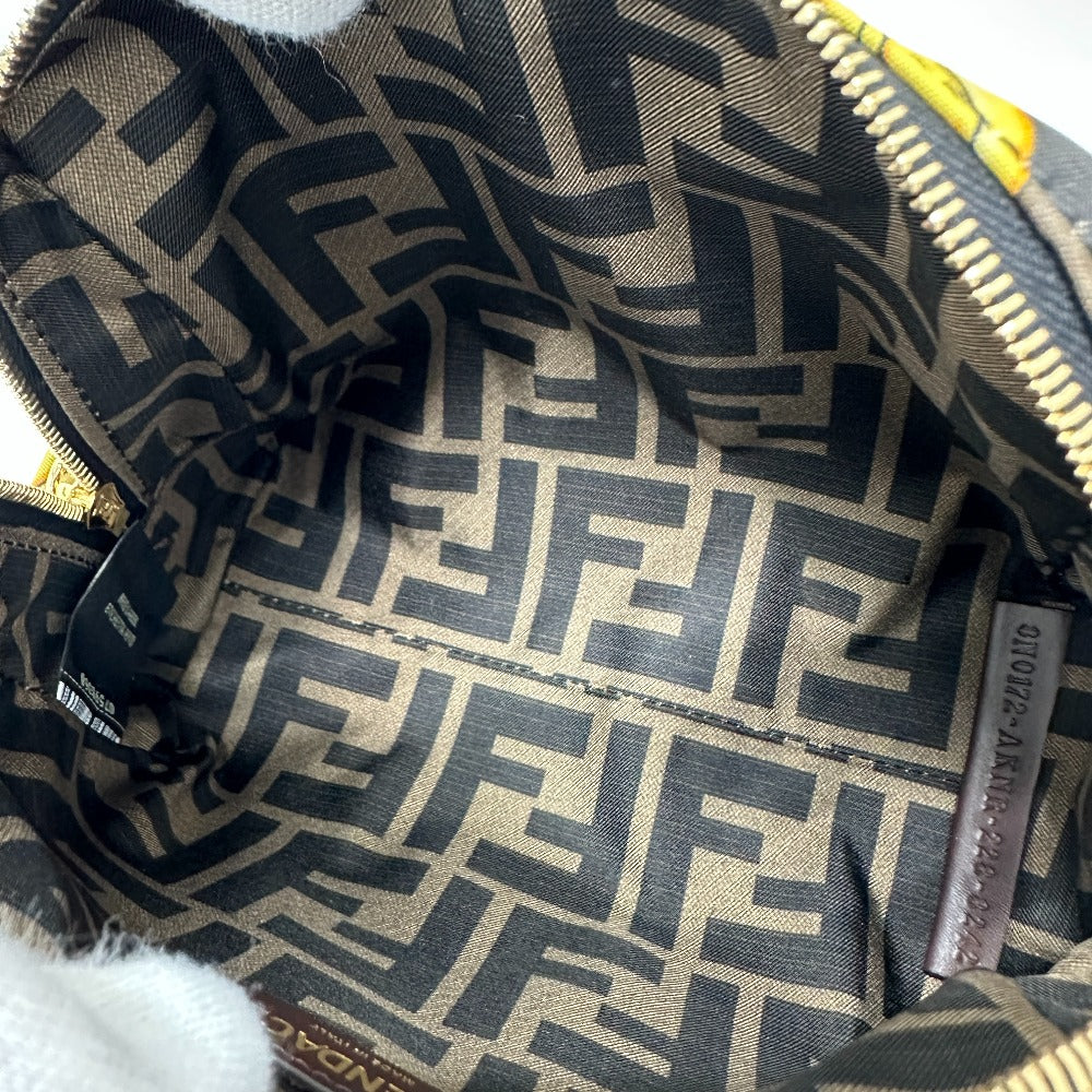 FENDI Pouch 8N0172 Nylon Brown Versace VERSACE collaboration Fendace FENDACE Women Used Authentic