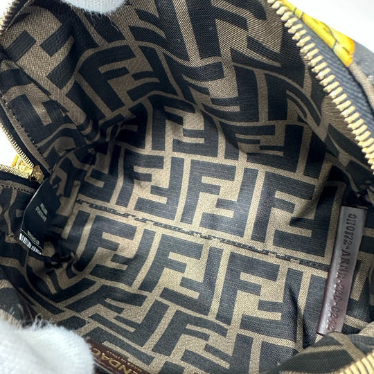 FENDI Pouch 8N0172 Nylon Brown Versace VERSACE collaboration Fendace FENDACE Women Used Authentic