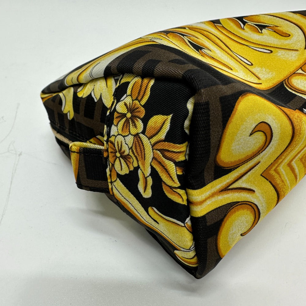 FENDI Pouch 8N0172 Nylon Brown Versace VERSACE collaboration Fendace FENDACE Women Used Authentic