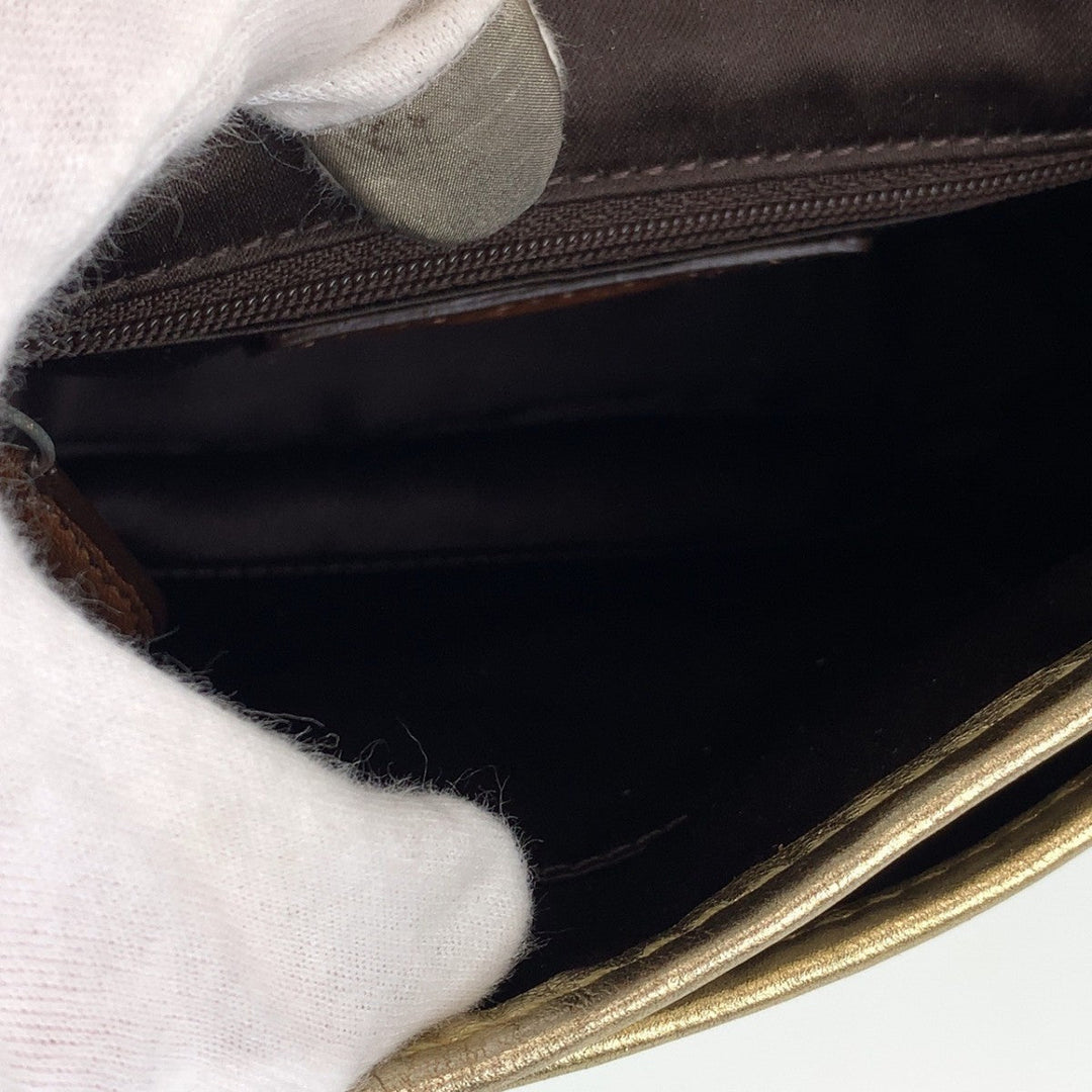 COACH Shoulder Bag canvas beige Signature With Calfskin