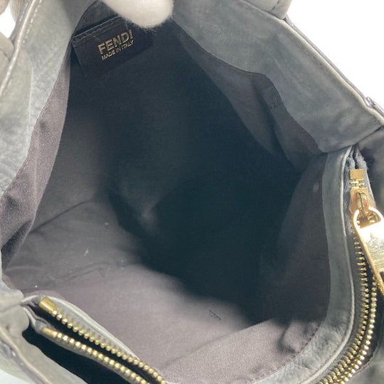 FENDI Shoulder Bag 8BR650 leather gray Bag Shoulder Bag Tote Bag logo FF Women Used Authentic