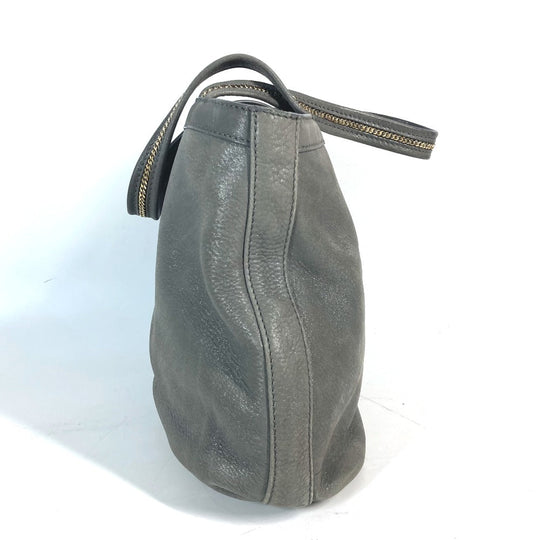 FENDI Shoulder Bag 8BR650 leather gray Bag Shoulder Bag Tote Bag logo FF Women Used Authentic