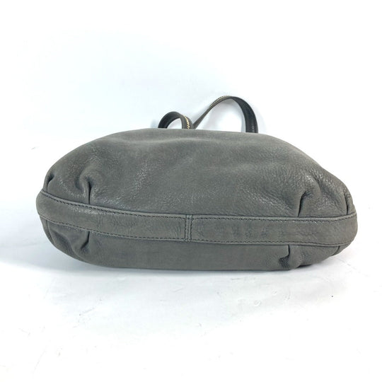 FENDI Shoulder Bag 8BR650 leather gray Bag Shoulder Bag Tote Bag logo FF Women Used Authentic