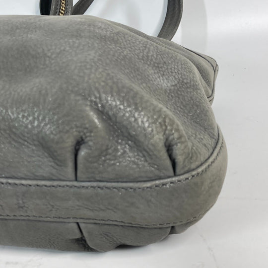 FENDI Shoulder Bag 8BR650 leather gray Bag Shoulder Bag Tote Bag logo FF Women Used Authentic