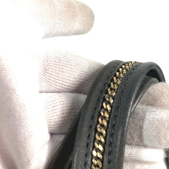 FENDI Shoulder Bag 8BR650 leather gray Bag Shoulder Bag Tote Bag logo FF Women Used Authentic