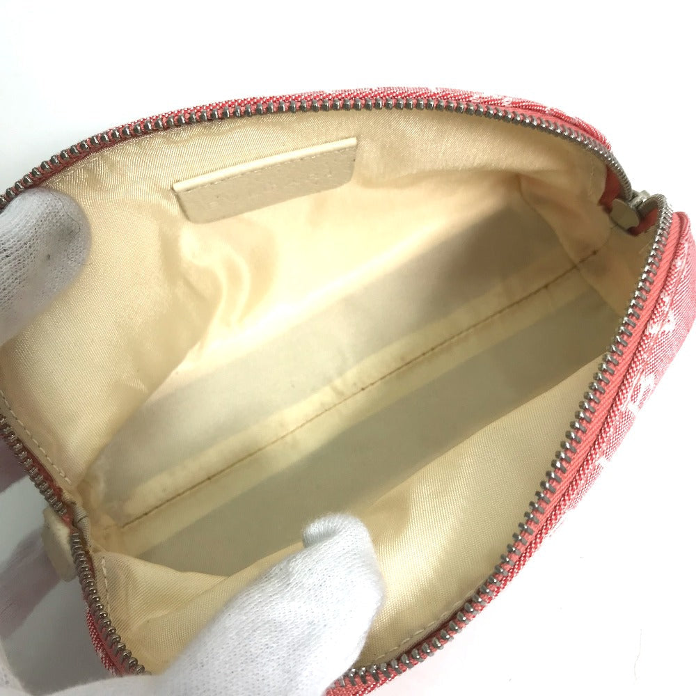 BVLGARI Pouch canvas pink Logo mania Women Used Authentic