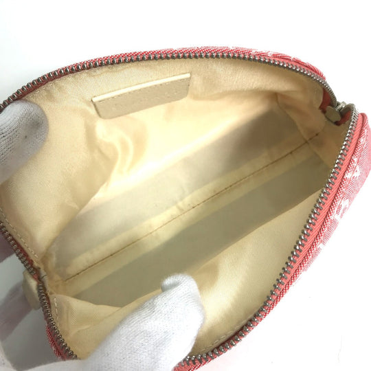 BVLGARI Pouch canvas pink Logo mania Women Used Authentic