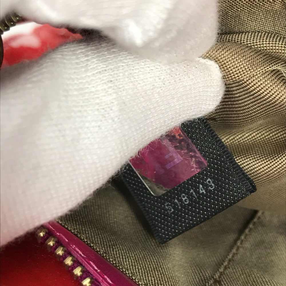 FENDI Handbag enamel pink By color Women Used Authentic