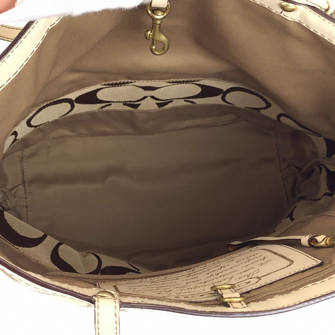 COACH Tote Bag canvas beige Signature