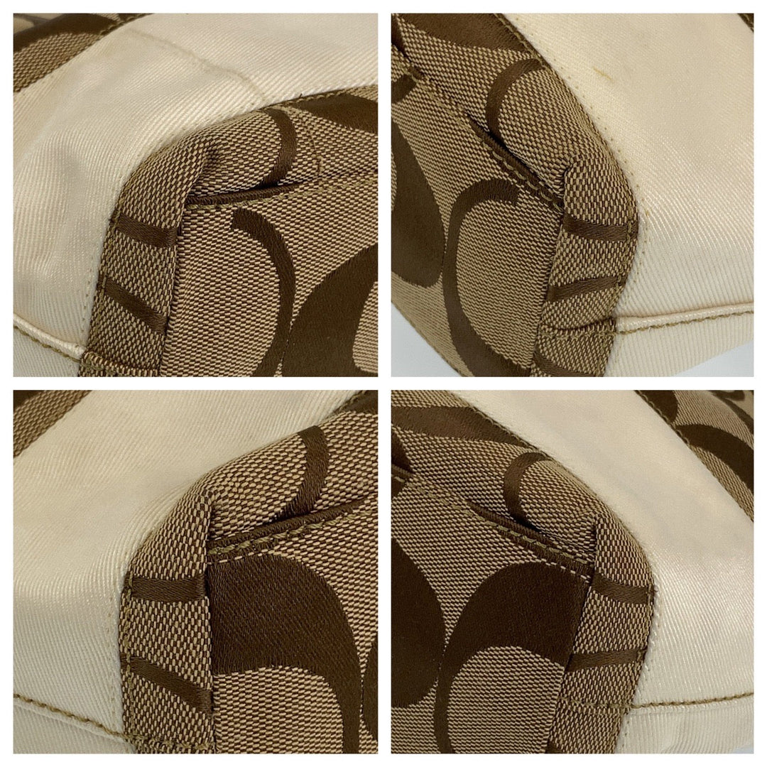 COACH Tote Bag B0767-10123 leather beige Signature