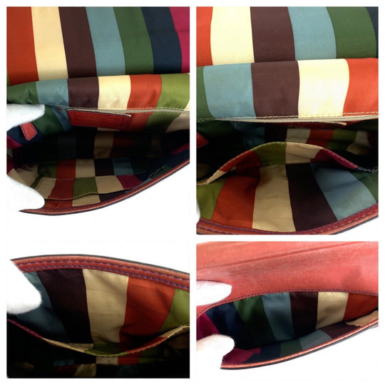 COACH Shoulder Bag leather pink Legacy