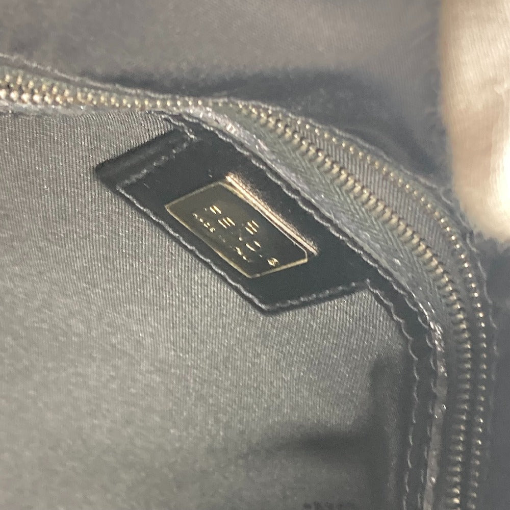 FENDI Tote Bag Leather / nylon black vintage FF logo Women Used Authentic