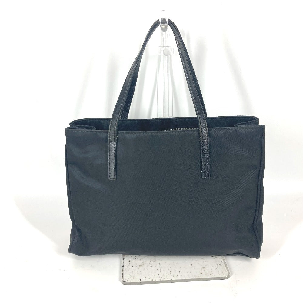 FENDI Tote Bag Leather / nylon black vintage FF logo Women Used Authentic