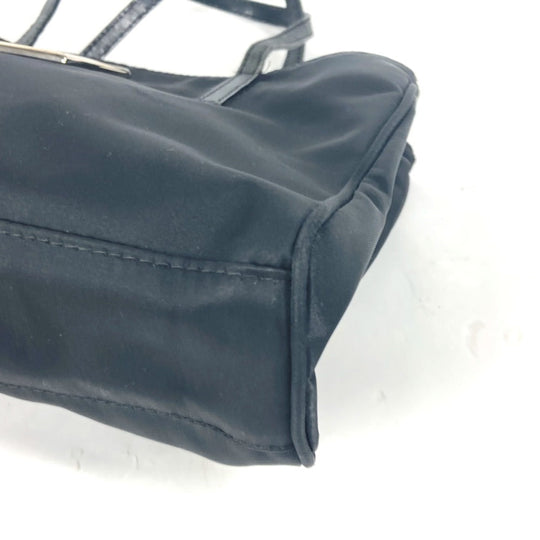FENDI Tote Bag Leather / nylon black vintage FF logo Women Used Authentic