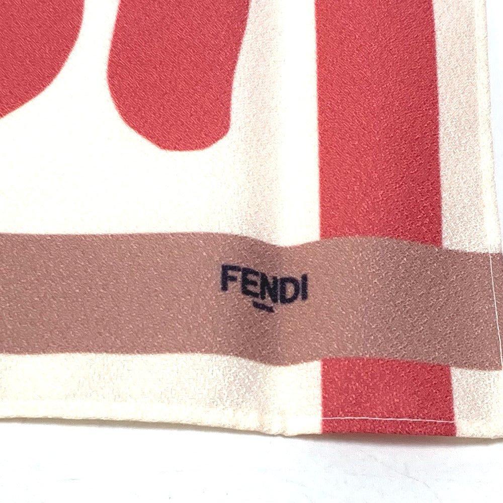 FENDI scarf polyester pink Osaka Reopening Exclusive Novelty (Not for Sale) Furoshiki FENDI ROMA logo Women Used Authentic