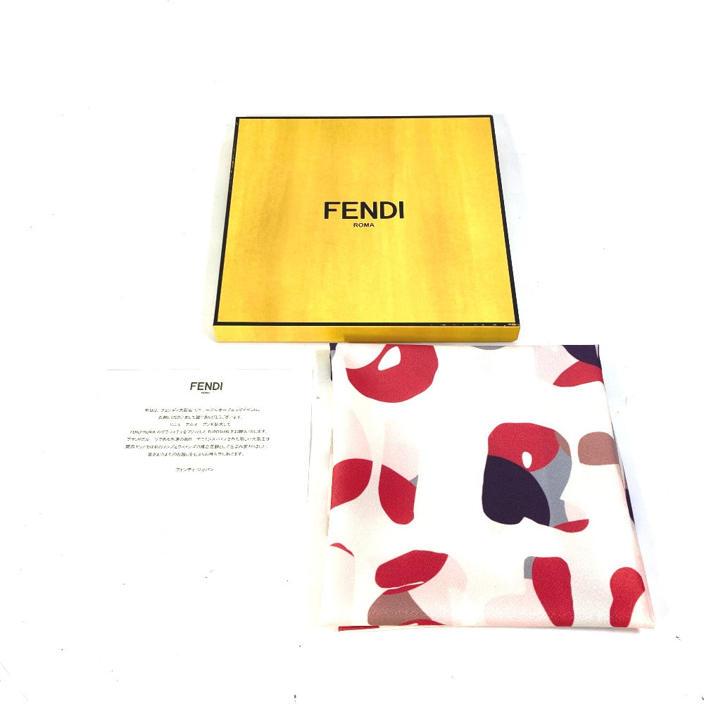 FENDI scarf polyester pink Osaka Reopening Exclusive Novelty (Not for Sale) Furoshiki FENDI ROMA logo Women Used Authentic