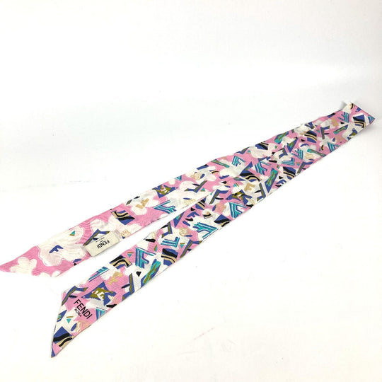 FENDI scarf silk pink Overall handle Rappie