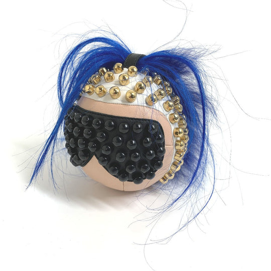 FENDI Bag charm 7AR492 leather multicolor Karl Lagerfeld Studded Panquito
