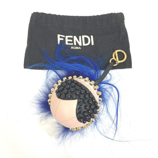 FENDI Bag charm 7AR492 leather multicolor Karl Lagerfeld Studded Panquito
