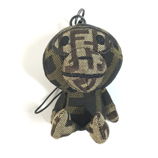 FENDI charm canvas Brown A BATHING APE A Bathing Ape Collaboration Milo Zucca mens Used Authentic