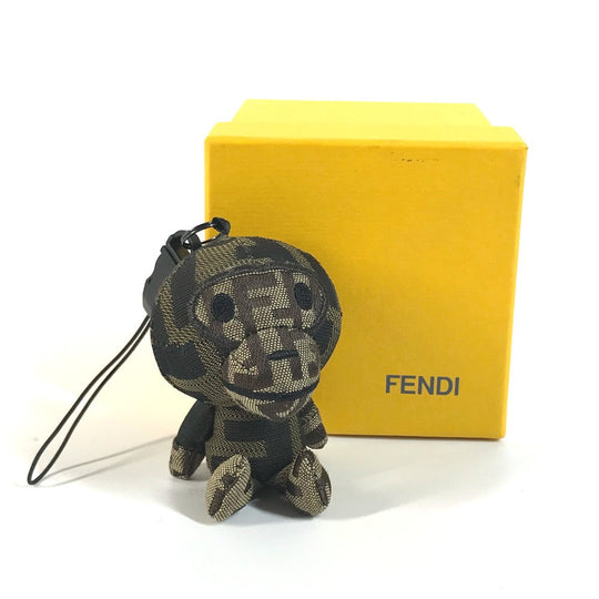 FENDI charm canvas Brown A BATHING APE A Bathing Ape Collaboration Milo Zucca mens Used Authentic