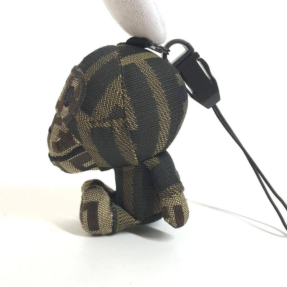 FENDI charm canvas Brown A BATHING APE A Bathing Ape Collaboration Milo Zucca mens Used Authentic