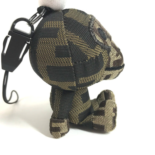 FENDI charm canvas Brown A BATHING APE A Bathing Ape Collaboration Milo Zucca mens Used Authentic