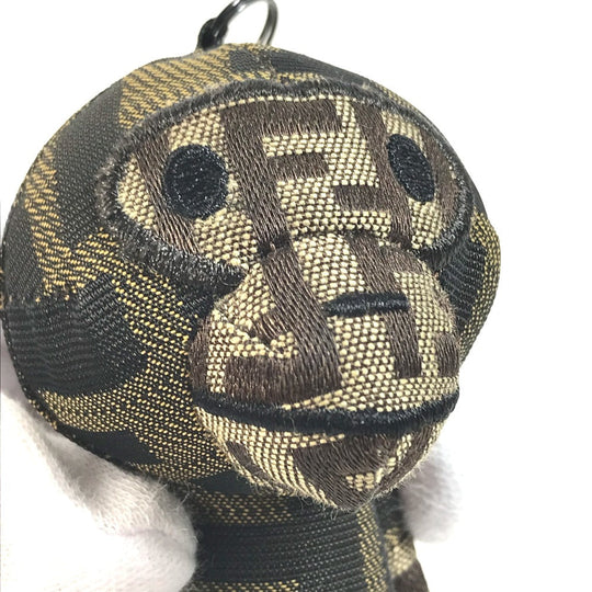 FENDI charm canvas Brown A BATHING APE A Bathing Ape Collaboration Milo Zucca mens Used Authentic