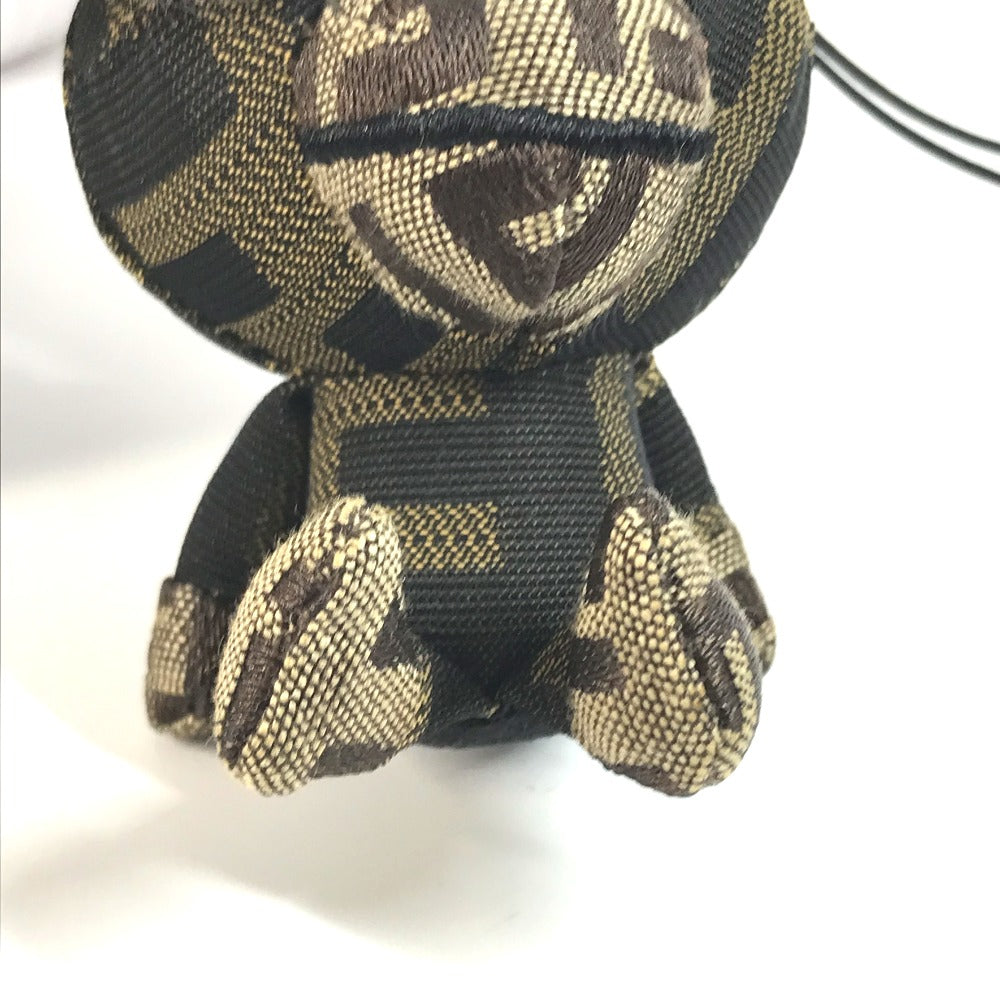 FENDI charm canvas Brown A BATHING APE A Bathing Ape Collaboration Milo Zucca mens Used Authentic