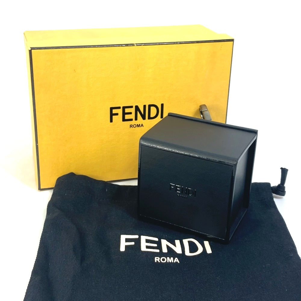 FENDI key ring 7AR894 leather black Mini box MINIBOX Women Secondhand Authentic
