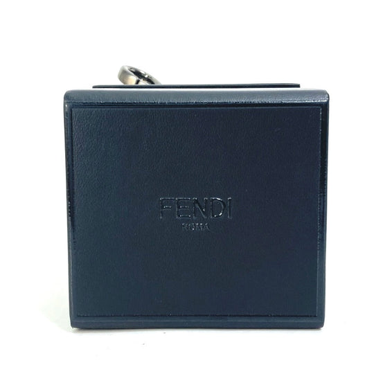 FENDI key ring 7AR894 leather black Mini box MINIBOX Women Secondhand Authentic