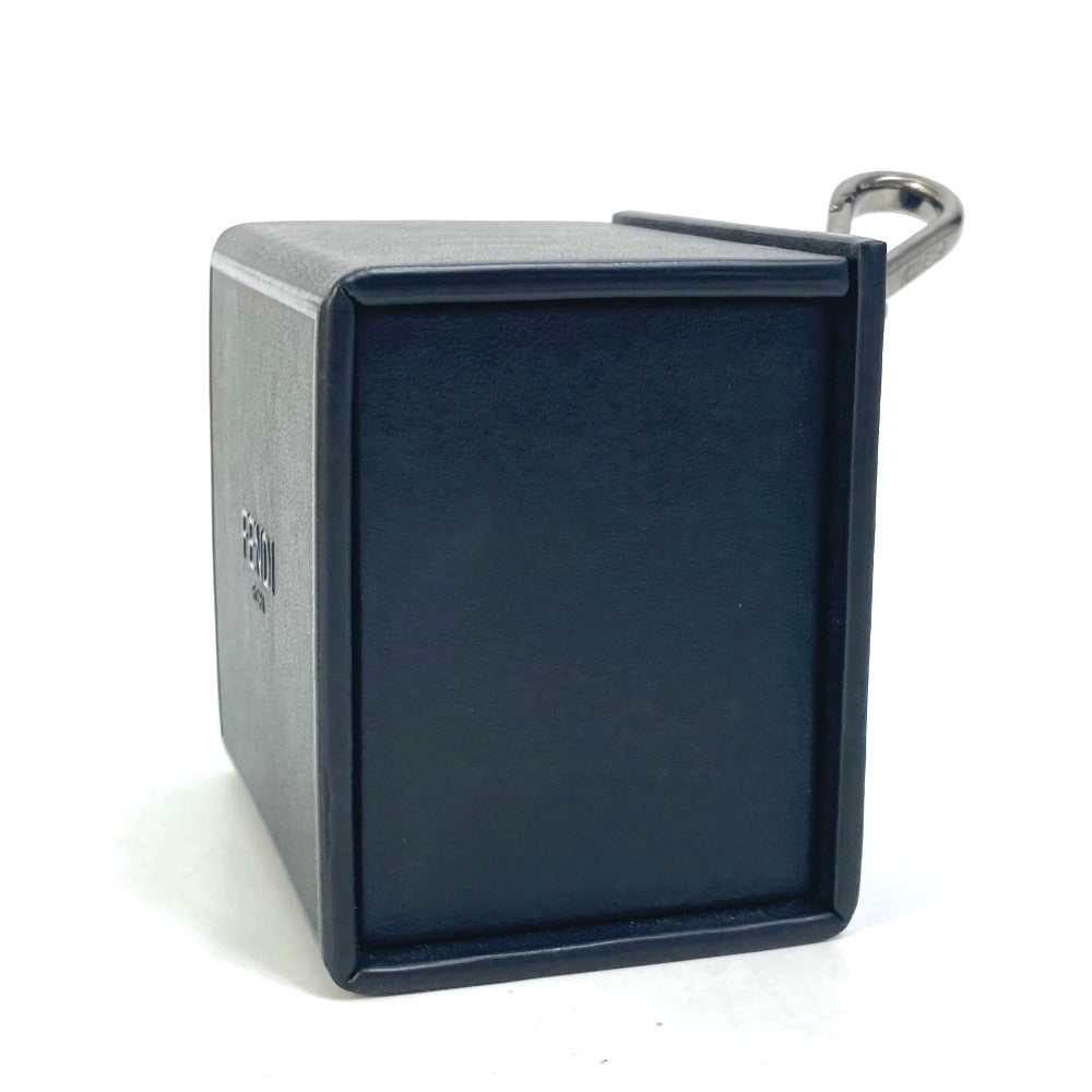 FENDI key ring 7AR894 leather black Mini box MINIBOX Women Secondhand Authentic