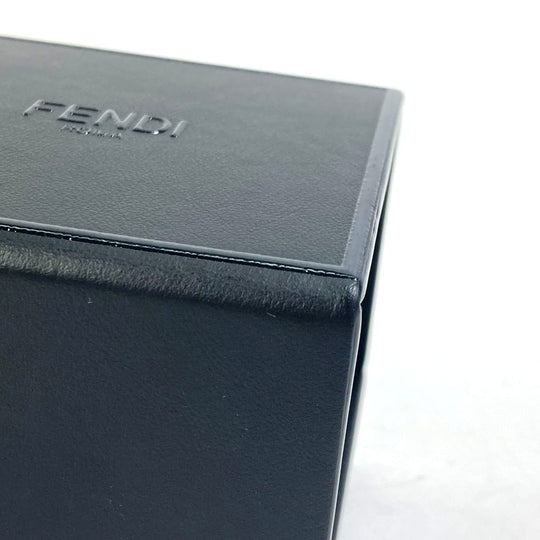 FENDI key ring 7AR894 leather black Mini box MINIBOX Women Secondhand Authentic