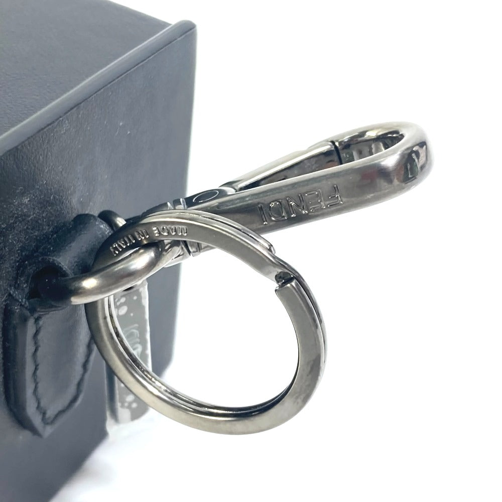 FENDI key ring 7AR894 leather black Mini box MINIBOX Women Secondhand Authentic