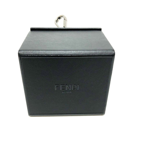FENDI key ring 7AR894 leather black logo/accessories mini box