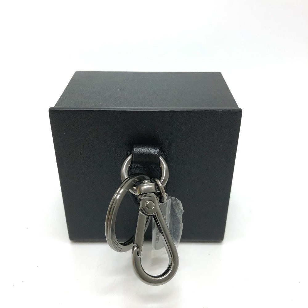 FENDI key ring 7AR894 leather black logo/accessories mini box