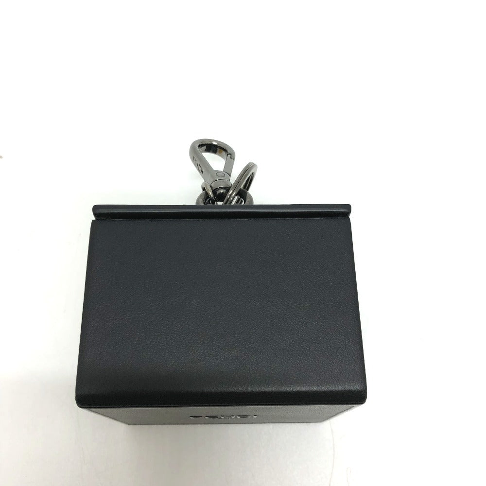 FENDI key ring 7AR894 leather black logo/accessories mini box