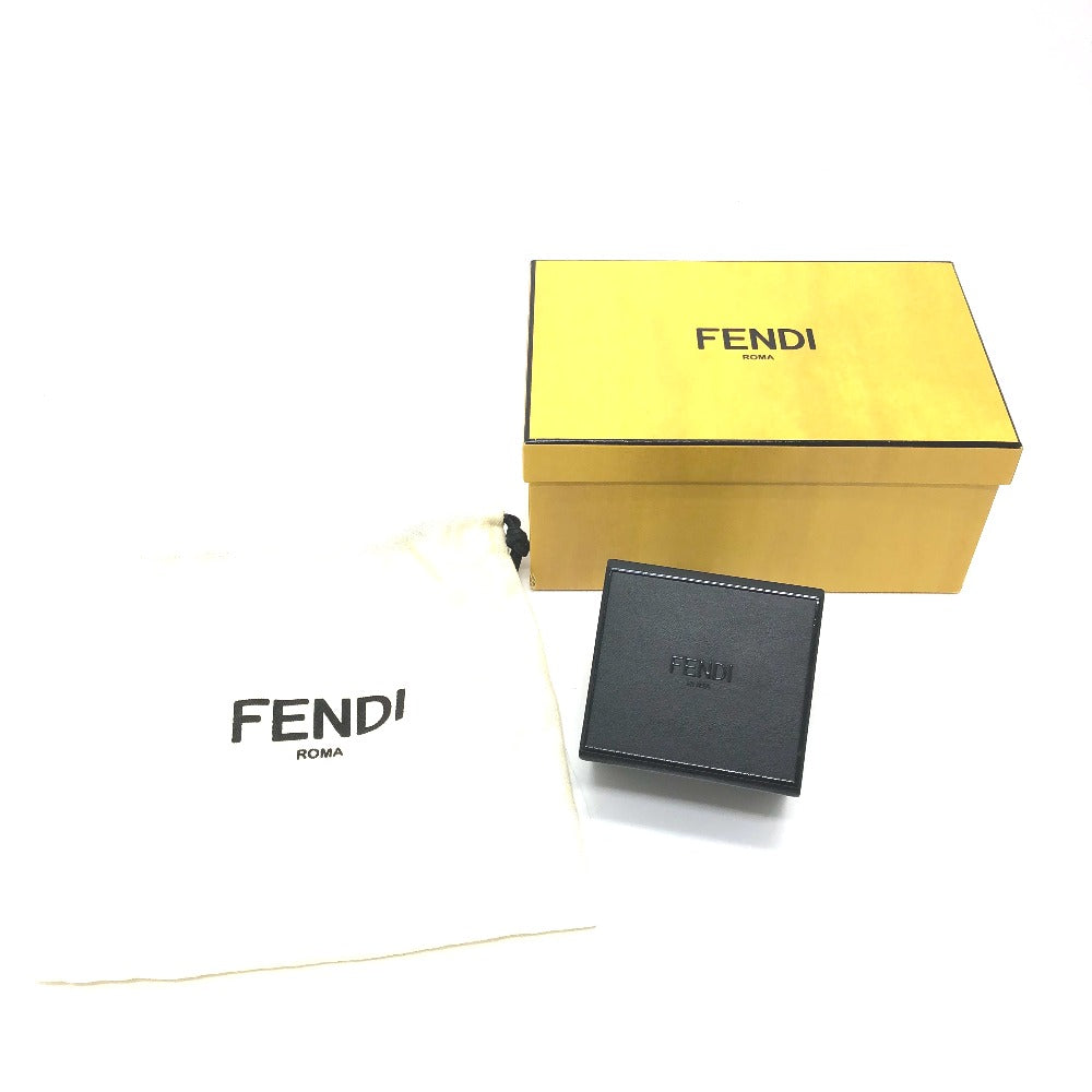 FENDI key ring 7AR894 leather black logo/accessories mini box