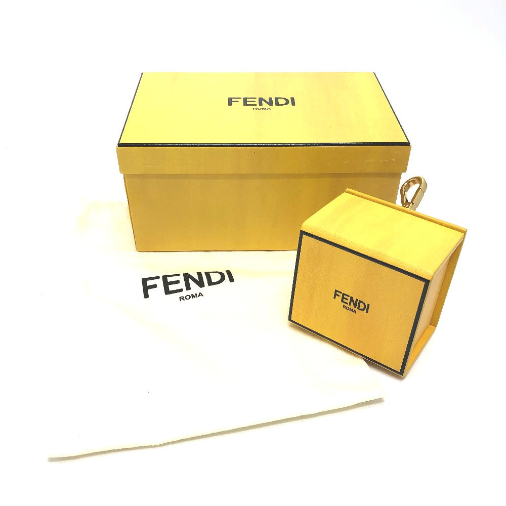 FENDI key ring 7AR894 leather yellow logo/accessories mini box