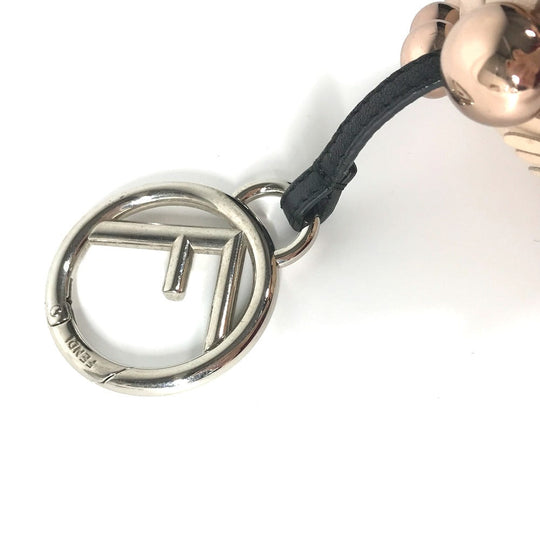 FENDI key ring canvas Brown Zucca Space monkey Women Used Authentic