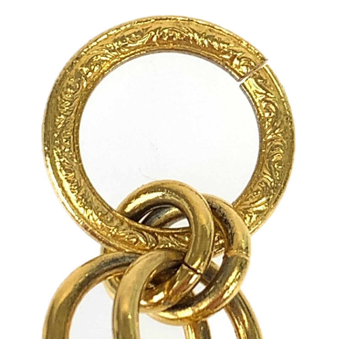 CHANEL bracelet plating gold bracelet Mademoiselle Logo charm Women Used Authentic