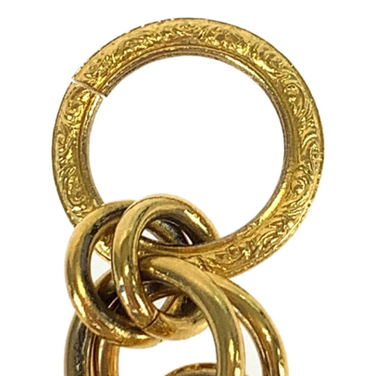 CHANEL bracelet plating gold bracelet Mademoiselle Logo charm Women Used Authentic
