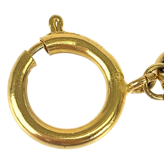 CHANEL bracelet plating gold bracelet Mademoiselle Logo charm Women Used Authentic